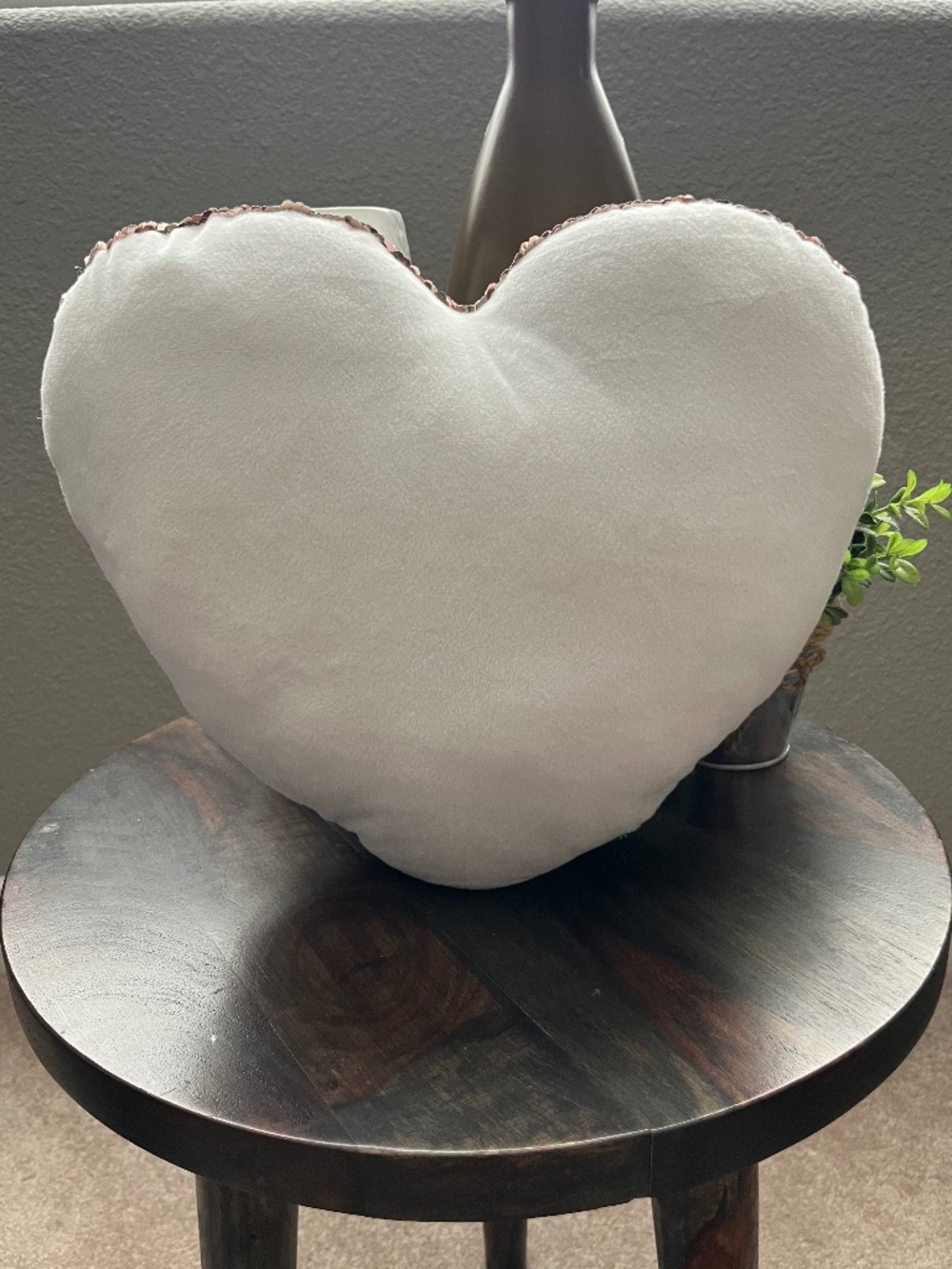 Heart Shaped Reversible Sequin Accent Pillow - Picture 3 of 6